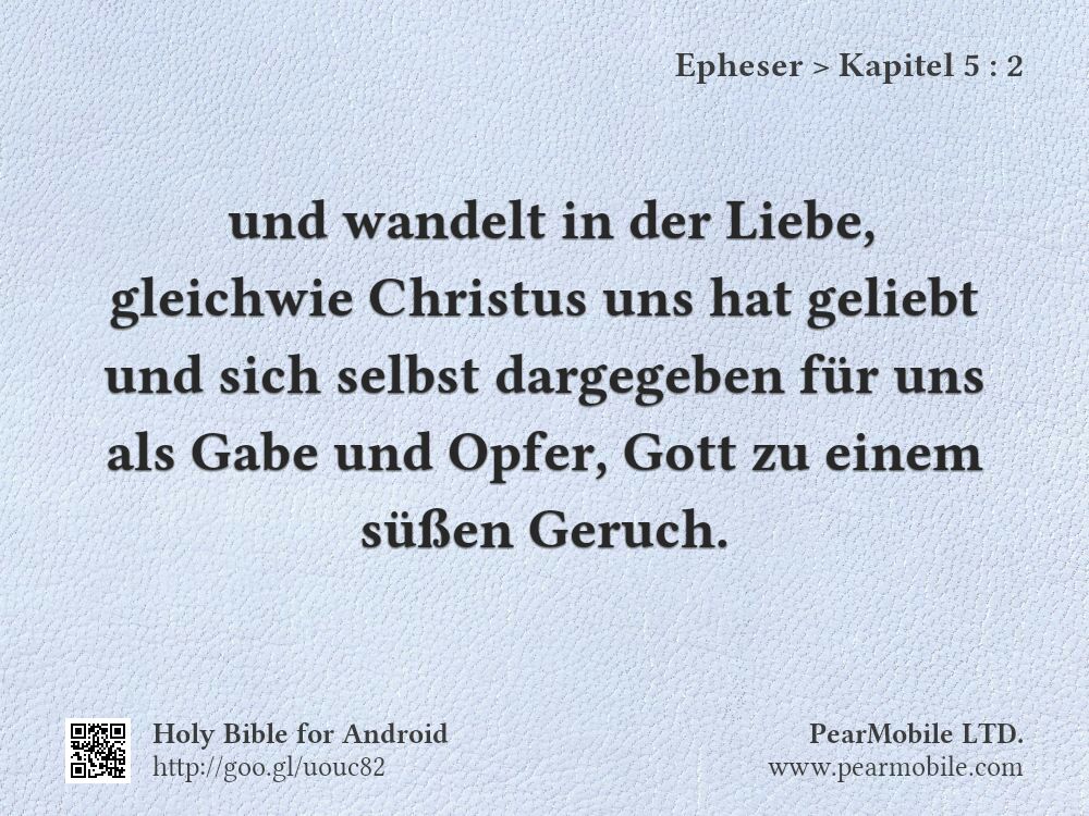 Epheser, Kapitel 5:2
